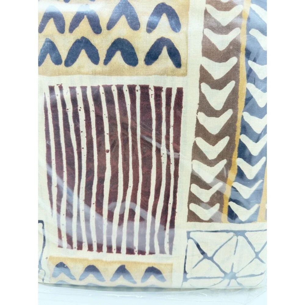 New Ikea ERJA Twin Duvet Cover /Pillow Sham 100% Cotton Mudcloth Inspired Design